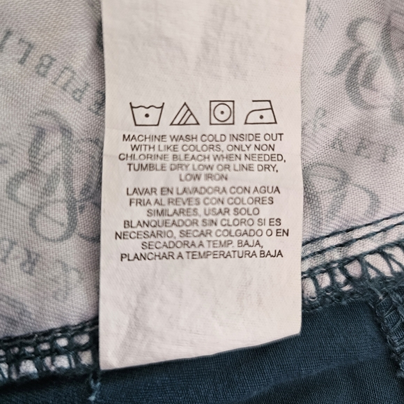 Rock & Republic Prowler Teal Cargo Jeans Womens Size 10 Ankle Length Stretch - Picture 10 of 10